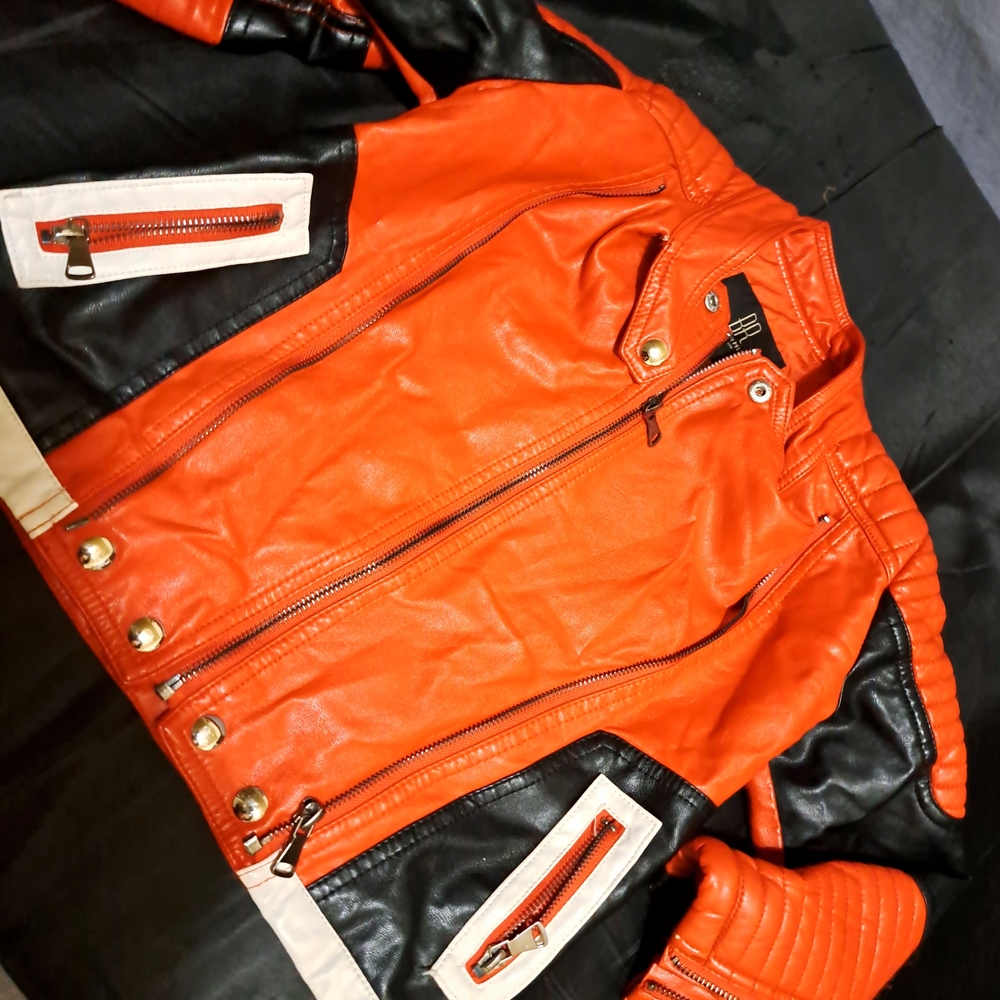 Budermmy Boys Faux Leather Jacket Size 5-6